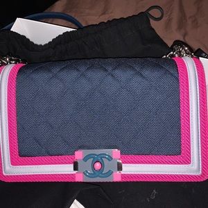SOLD Chanel Medium Fluro boy bag